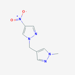 molecular formula C8H9N5O2 B3197473 1-methyl-4-[(4-nitro-1H-pyrazol-1-yl)methyl]-1H-pyrazole CAS No. 1005669-31-7