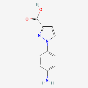 molecular formula C10H9N3O2 B3197537 1-(4-aminophenyl)-1H-pyrazole-3-carboxylic acid CAS No. 1006320-17-7