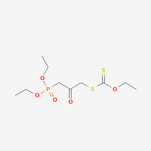 molecular formula C10H19O5PS2 B3197591 O-Ethyl (3-diethoxyphosphoryl-2-oxopropyl)sulfanylmethanethioate CAS No. 1006387-06-9