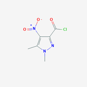 molecular formula C6H6ClN3O3 B3197601 1,5-dimethyl-4-nitro-1H-pyrazole-3-carbonyl chloride CAS No. 1006433-32-4