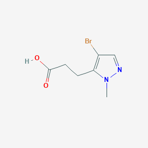molecular formula C7H9BrN2O2 B3197623 3-(4-溴-1-甲基-1H-吡唑-5-基)丙酸 CAS No. 1006440-31-8
