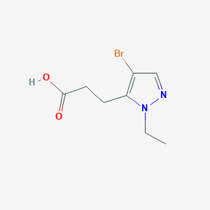 molecular formula C8H11BrN2O2 B3197625 3-(4-Bromo-1-ethyl-1H-pyrazol-5-YL)propanoic acid CAS No. 1006440-34-1