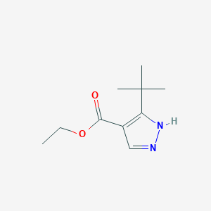 molecular formula C10H16N2O2 B3197629 Ethyl 3-(tert-butyl)-1H-pyrazole-4-carboxylate CAS No. 1006441-32-2