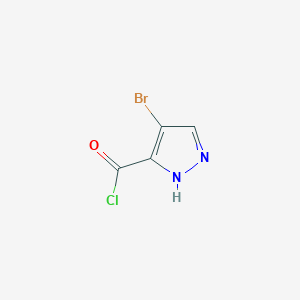 molecular formula C4H2BrClN2O B3197676 4-bromo-1H-pyrazole-3-carbonyl chloride CAS No. 1006471-28-8