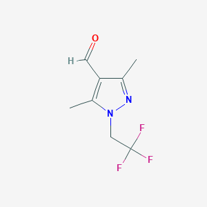 molecular formula C8H9F3N2O B3197722 3,5-Dimethyl-1-(2,2,2-trifluoroethyl)-1H-pyrazole-4-carbaldehyde CAS No. 1006487-08-6