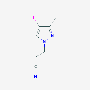 molecular formula C7H8IN3 B3197738 3-(4-Iodo-3-methyl-1H-pyrazol-1-yl)propanenitrile CAS No. 1006508-22-0