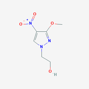 molecular formula C6H9N3O4 B3197770 2-(3-methoxy-4-nitro-1H-pyrazol-1-yl)ethanol CAS No. 1006950-52-2