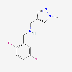 molecular formula C12H13F2N3 B3197781 N-(2,5-Difluorobenzyl)-1-(1-methyl-1H-pyrazol-4-yl)methanamine CAS No. 1006957-19-2