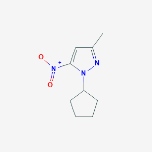 molecular formula C9H13N3O2 B3197788 1-cyclopentyl-3-methyl-5-nitro-1H-pyrazole CAS No. 1006994-24-6