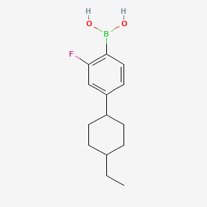 molecular formula C14H20BFO2 B3197808 4-(4-乙基环己基)-2-氟苯硼酸 CAS No. 1007223-52-0