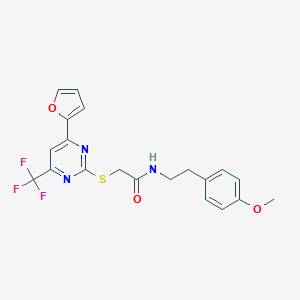 2-(4-Furan-2-yl-6-trifluoromethyl-pyrimidin-2-ylsulfanyl)-N-[2-(4-methoxy-phenyl)-ethyl]-acetamide