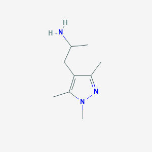 molecular formula C9H17N3 B3197835 1-(trimethyl-1H-pyrazol-4-yl)propan-2-amine CAS No. 1007461-83-7