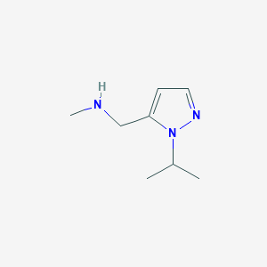 molecular formula C8H15N3 B3197837 1-(1-isopropyl-1H-pyrazol-5-yl)-N-methylmethanamine CAS No. 1007464-33-6