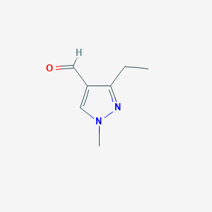 molecular formula C7H10N2O B3197863 3-ethyl-1-methyl-1H-pyrazole-4-carbaldehyde CAS No. 1007541-41-4