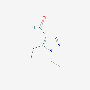 molecular formula C8H12N2O B3197873 1,5-diethyl-1H-pyrazole-4-carbaldehyde CAS No. 1007541-51-6