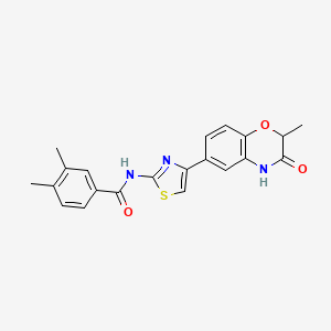 3,4-dimethyl-N-(4-(2-methyl-3-oxo-3,4-dihydro-2H-benzo[b][1,4]oxazin-6-yl)thiazol-2-yl)benzamide