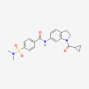 N-[1-(cyclopropylcarbonyl)-2,3-dihydro-1H-indol-6-yl]-4-(dimethylsulfamoyl)benzamide