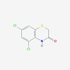 molecular formula C8H5Cl2NOS B3198014 5,7-Dichloro-2H-1,4-benzothiazine-3(4H)-one CAS No. 100831-31-0
