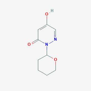 molecular formula C9H12N2O3 B3198028 5-Hydroxy-2-(2-tetrahydropyranyl)pyridazin-3(2H)-one CAS No. 1008517-74-5