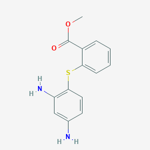 molecular formula C14H14N2O2S B3198041 Methyl 2-(2,4-diaminophenyl)sulfanylbenzoate CAS No. 100870-46-0