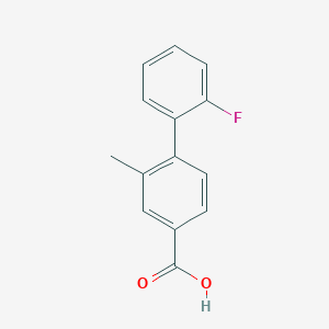 molecular formula C14H11FO2 B3198042 4-(2-Fluorophenyl)-3-methylbenzoic acid CAS No. 1008773-94-1