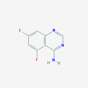 molecular formula C8H5F2N3 B3198063 5,7-Difluoroquinazolin-4-amine CAS No. 1009034-66-5