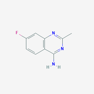 molecular formula C9H8FN3 B3198068 7-Fluoro-2-methylquinazolin-4-amine CAS No. 1009036-30-9