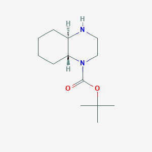 molecular formula C13H24N2O2 B3198079 (4AR,8AR)-Tert-butyl octahydroquinoxaline-1(2H)-carboxylate CAS No. 1009075-46-0