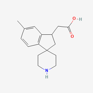 molecular formula C16H21NO2 B3198118 Spiro[1H-indene-1,4'-piperidine]-3-acetic acid, 2,3-dihydro-5-methyl- CAS No. 1009375-12-5