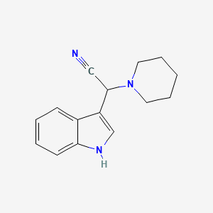 molecular formula C15H17N3 B3198140 3-(Piperidinocyanomethyl)-1H-indole CAS No. 100973-38-4