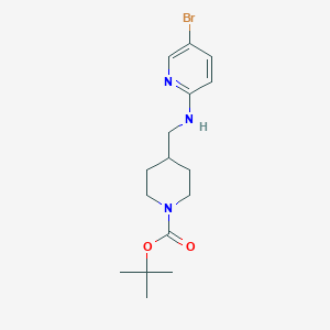 molecular formula C16H24BrN3O2 B3198161 tert-Butyl 4-(((5-bromopyridin-2-yl)amino)methyl)piperidine-1-carboxylate CAS No. 1010114-72-3
