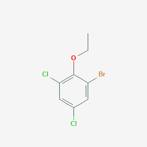 molecular formula C8H7BrCl2O B3198169 1-Bromo-3,5-dichloro-2-ethoxybenzene CAS No. 1010390-51-8