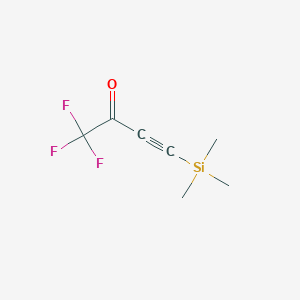 molecular formula C7H9F3OSi B3198174 1,1,1-Trifluoro-4-trimethylsilylbut-3-yn-2-one CAS No. 101066-62-0