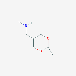 molecular formula C8H17NO2 B3198185 1,3-Dioxane-5-methanamine, N,2,2-trimethyl- CAS No. 1010701-31-1