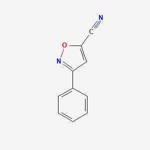molecular formula C10H6N2O B3198225 3-Phenylisoxazole-5-carbonitrile CAS No. 1011-39-8