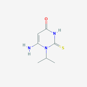molecular formula C7H11N3OS B3198240 6-Amino-1-isopropyl-2-thioxo-2,3-dihydropyrimidin-4(1H)-one CAS No. 1011349-32-8