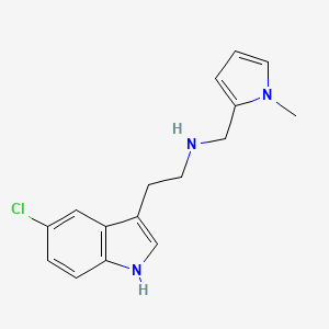 molecular formula C16H18ClN3 B3198263 2-(5-Chloro-1H-indol-3-yl)-N-((1-methyl-1H-pyrrol-2-yl)methyl)ethanamine CAS No. 1011397-97-9