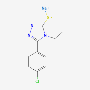 molecular formula C10H9ClN3NaS B3198280 Sodium [5-(4-chlorophenyl)-4-ethyl-1,2,4-triazol-3-yl]sulfanide CAS No. 1011404-99-1