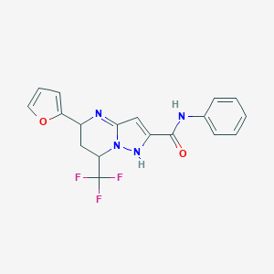 5-(furan-2-yl)-N-phenyl-7-(trifluoromethyl)-1,5,6,7-tetrahydropyrazolo[1,5-a]pyrimidine-2-carboxamide