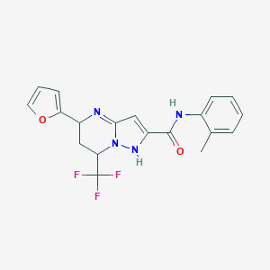5-(furan-2-yl)-N-(2-methylphenyl)-7-(trifluoromethyl)-1,5,6,7-tetrahydropyrazolo[1,5-a]pyrimidine-2-carboxamide