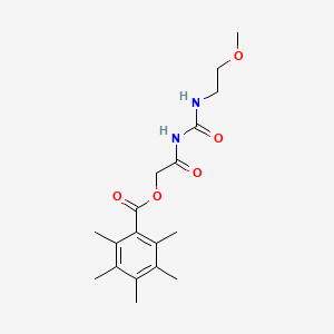 2-{[(2-Methoxyethyl)carbamoyl]amino}-2-oxoethyl 2,3,4,5,6-pentamethylbenzoate