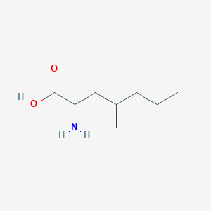 molecular formula C8H17NO2 B3198371 2-Amino-4-methylheptanoic acid CAS No. 101257-43-6