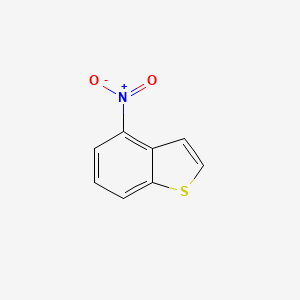 molecular formula C8H5NO2S B3198420 Benzo[b]thiophene, 4-nitro- CAS No. 10133-34-3