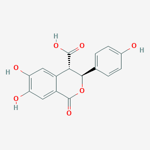 molecular formula C16H12O7 B3198461 (3S,4S)-6,7-dihydroxy-3-(4-hydroxyphenyl)-1-oxo-3,4-dihydro-1H-isochromene-4-carboxylic acid CAS No. 1013998-45-2