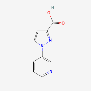 molecular formula C9H7N3O2 B3198500 1-(pyridin-3-yl)-1H-pyrazole-3-carboxylic acid CAS No. 1014631-62-9