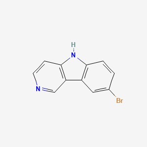 molecular formula C11H7BrN2 B3198528 8-溴-5H-吡啶并[4,3-b]吲哚 CAS No. 1015460-56-6