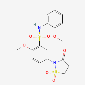 5-(1,1-dioxido-3-oxoisothiazolidin-2-yl)-2-methoxy-N-(2-methoxyphenyl)benzenesulfonamide
