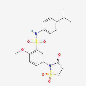 5-(1,1-dioxido-3-oxoisothiazolidin-2-yl)-N-(4-isopropylphenyl)-2-methoxybenzenesulfonamide