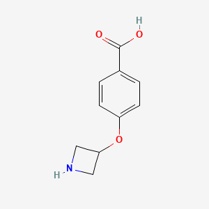 molecular formula C10H11NO3 B3198583 4-(3-Azetidinyloxy)benzoic acid CAS No. 1015846-55-5