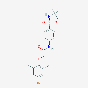 2-(4-bromo-2,6-dimethylphenoxy)-N-[4-(tert-butylsulfamoyl)phenyl]acetamide